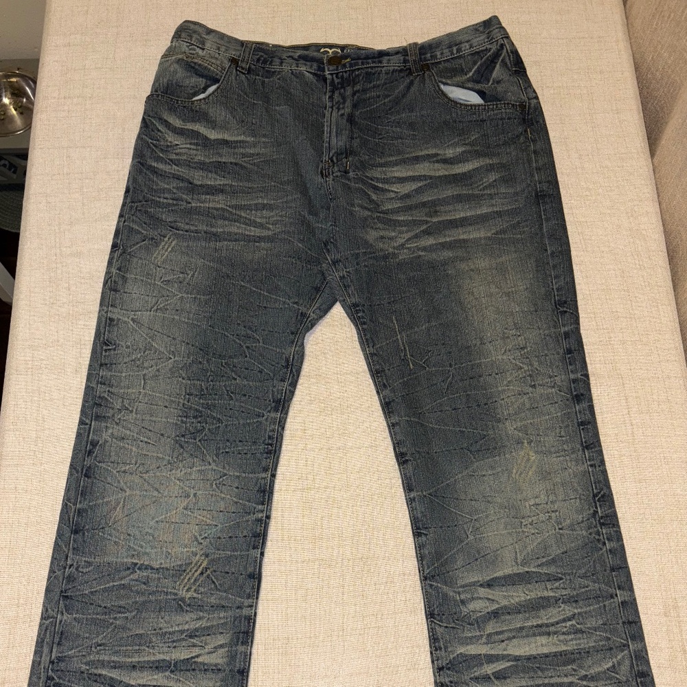 Brooklyn Xpress | Denim Legend Men's Embroidered Jeans Size 42 X 34